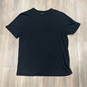 VINCE Black Slub Short Sleeve Men's Tee Shirt